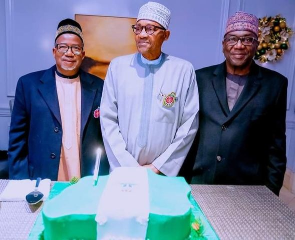 President Buhari Marks Last Birthday As C-In-C With Gov Bala,  Gov Abdulrazaq , Others In US