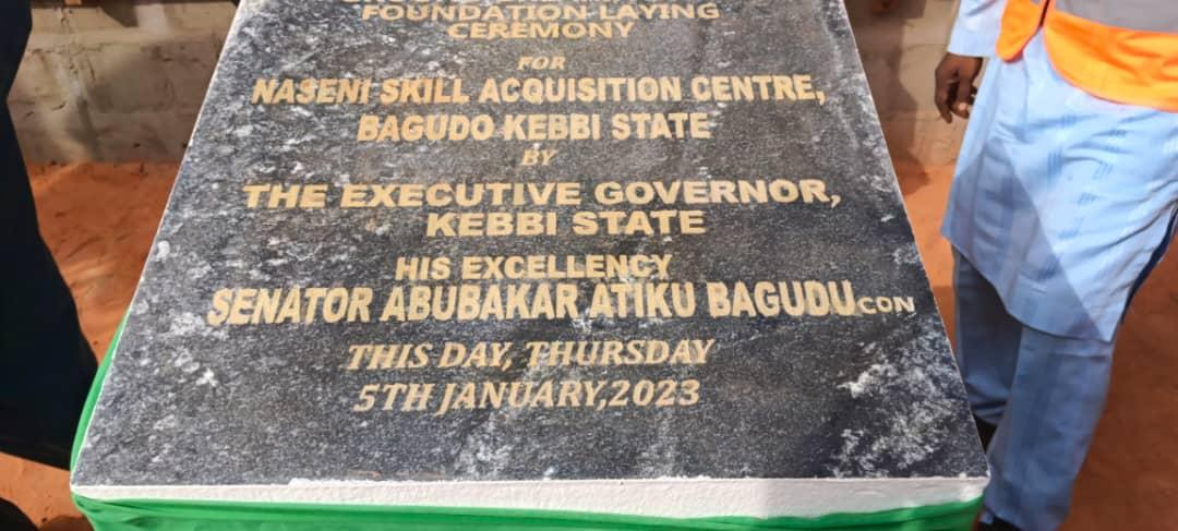 Kebbi Governor Lays Foundation Stone Of  Skill Acquisition Center In Bagudo