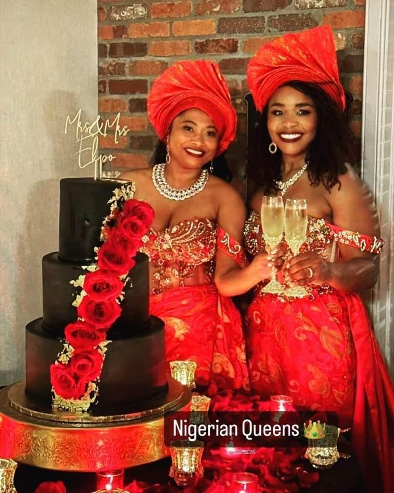 Lesbian Couple: Nigerian Woman Posts  Wedding Pictures Of Sister In US
