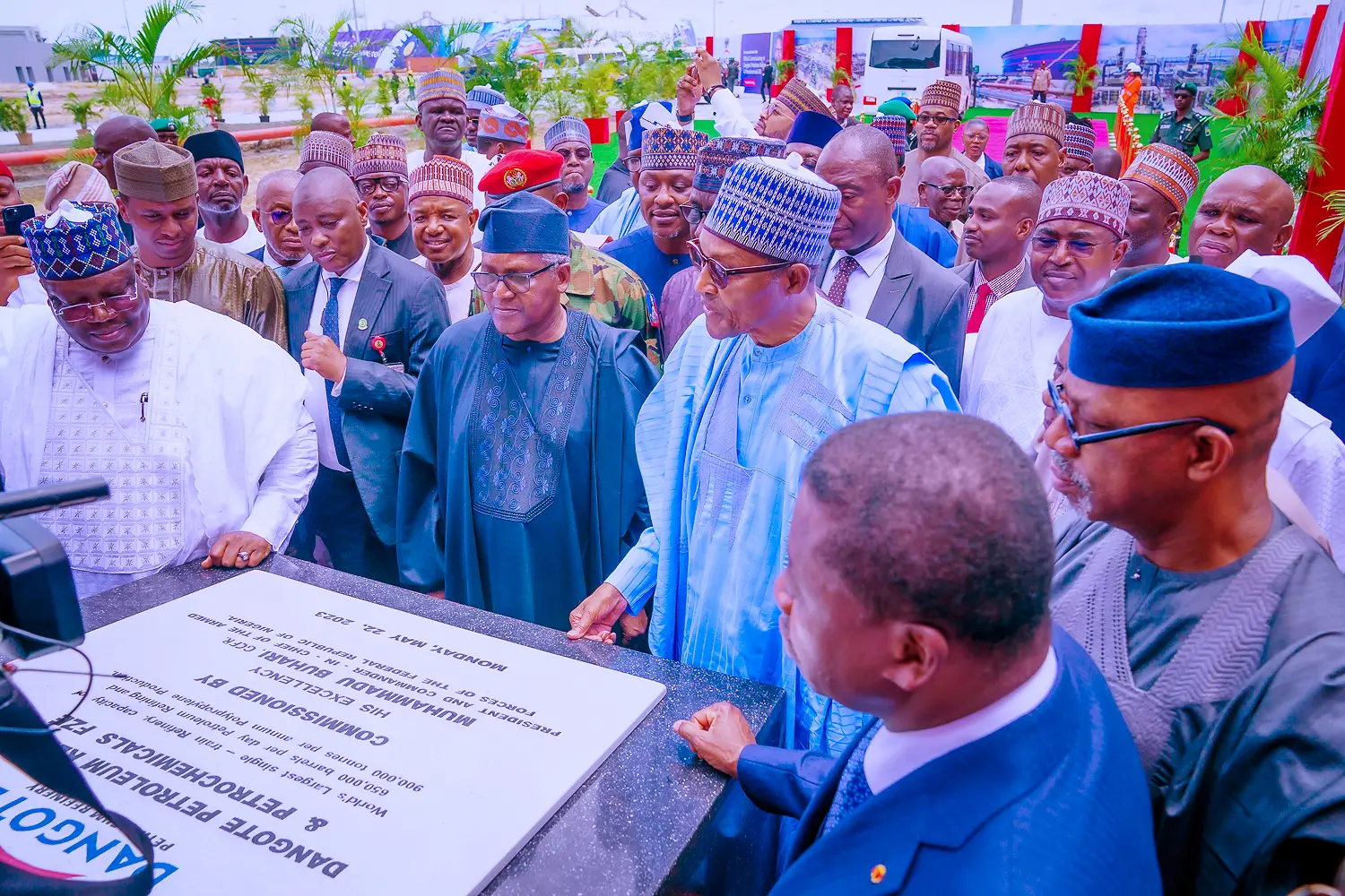 In Pictures: 5 African Presidents, Lawan, Saraki, Gov Sanwo-Olu Among Attendees As President Buhari Inaugurates Dangote Refinery In Lagos