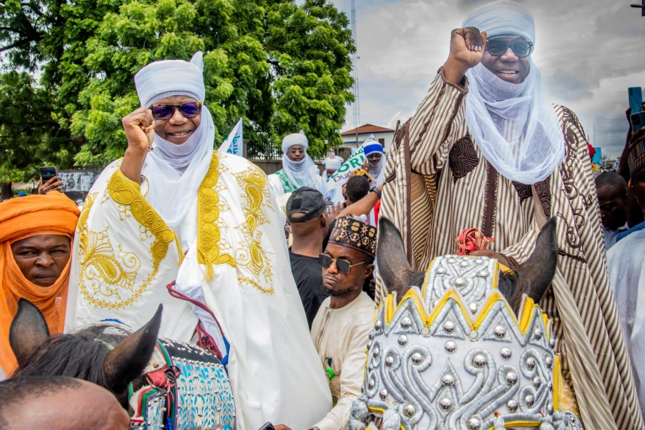 2023 Ilorin Durbar: Gov AbdulRazaq ,Emir Of Ilorin, Others Pictured During Horseback Riding Tour