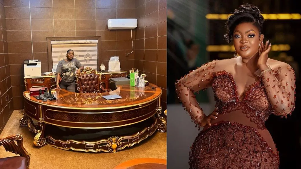 Eniola Badmus Posts Picture Of Herself In Her New Cozy Office