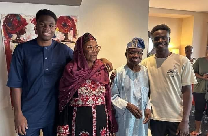 In Picture:  Bukayo Saka Visits Grandparents In Kwara