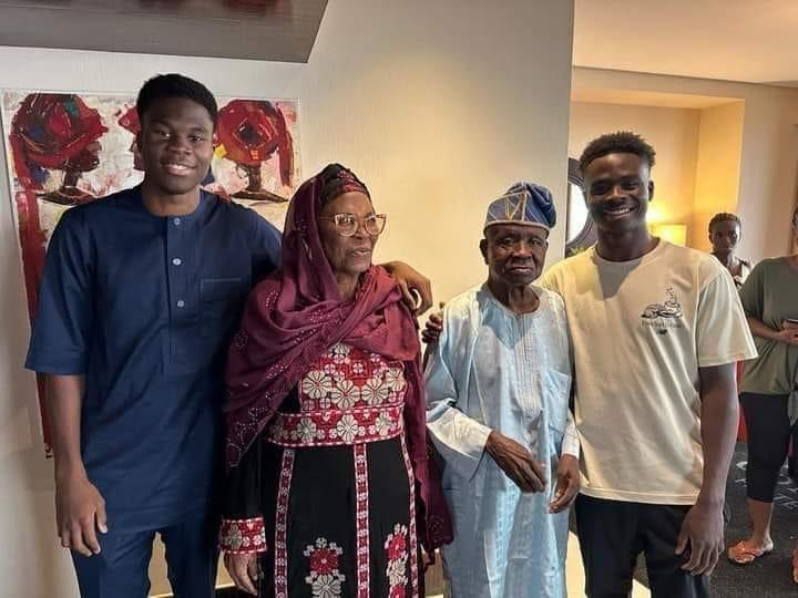 In Picture:  Bukayo Saka Visits Grandparents In Kwara