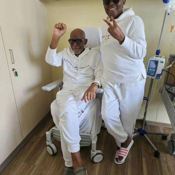  Betty Akeredolu Posts Picture Taken During Visit To Husband In Hospital, Wishes Him Happy 67th Birthday