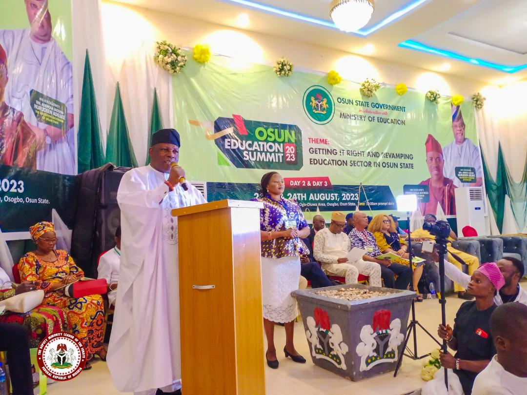 Senator Lere Oyewumi Attends Osun Education Summit In Osogbo, Commends Gov Adeleke’s Efforts To Revamp Education Sector