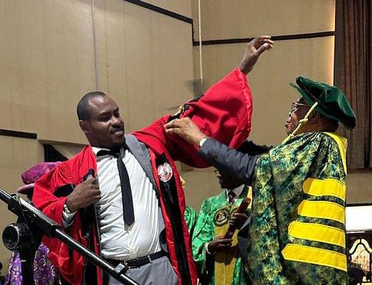 Vincent Enyeama, Mr. Macaroni Receive Honorary Degrees From Uniuyo, Ibadan Varsity