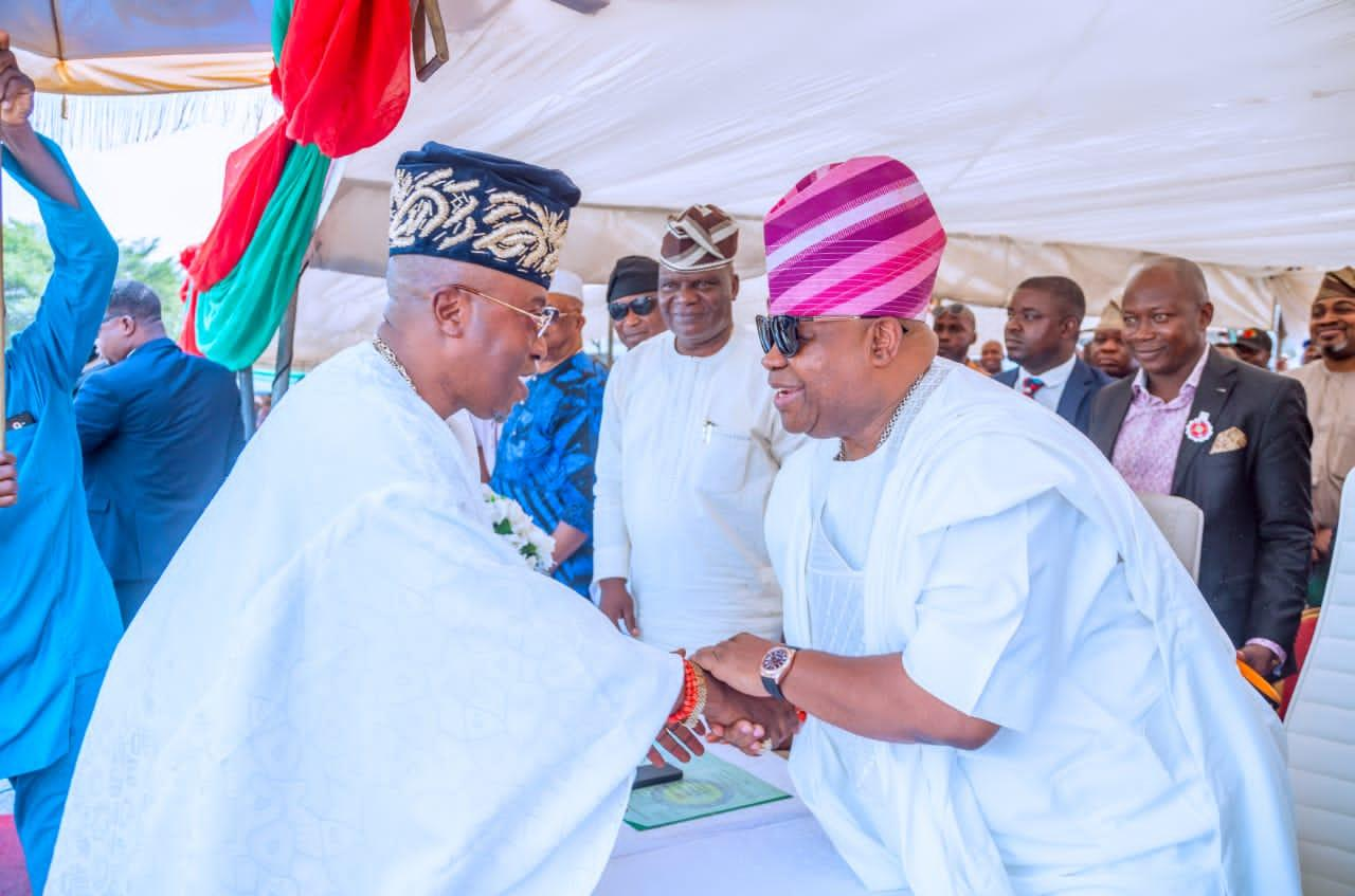  Gov Adeleke Says Political Opponents Didn’t Give Much For His Chances As Oluwo Of Iwo Endorses Him For 2nd Term