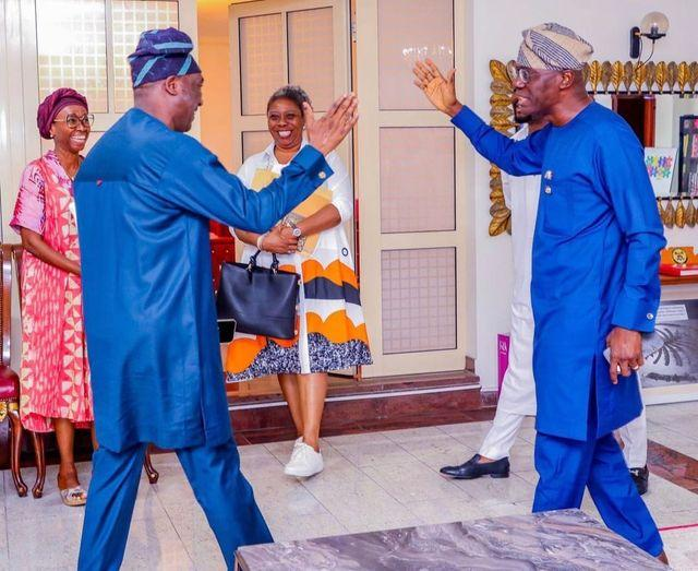 Lagos Deputy Gov Writes Funny Caption For Picture Of Himself And Gov Sanwo-Olu