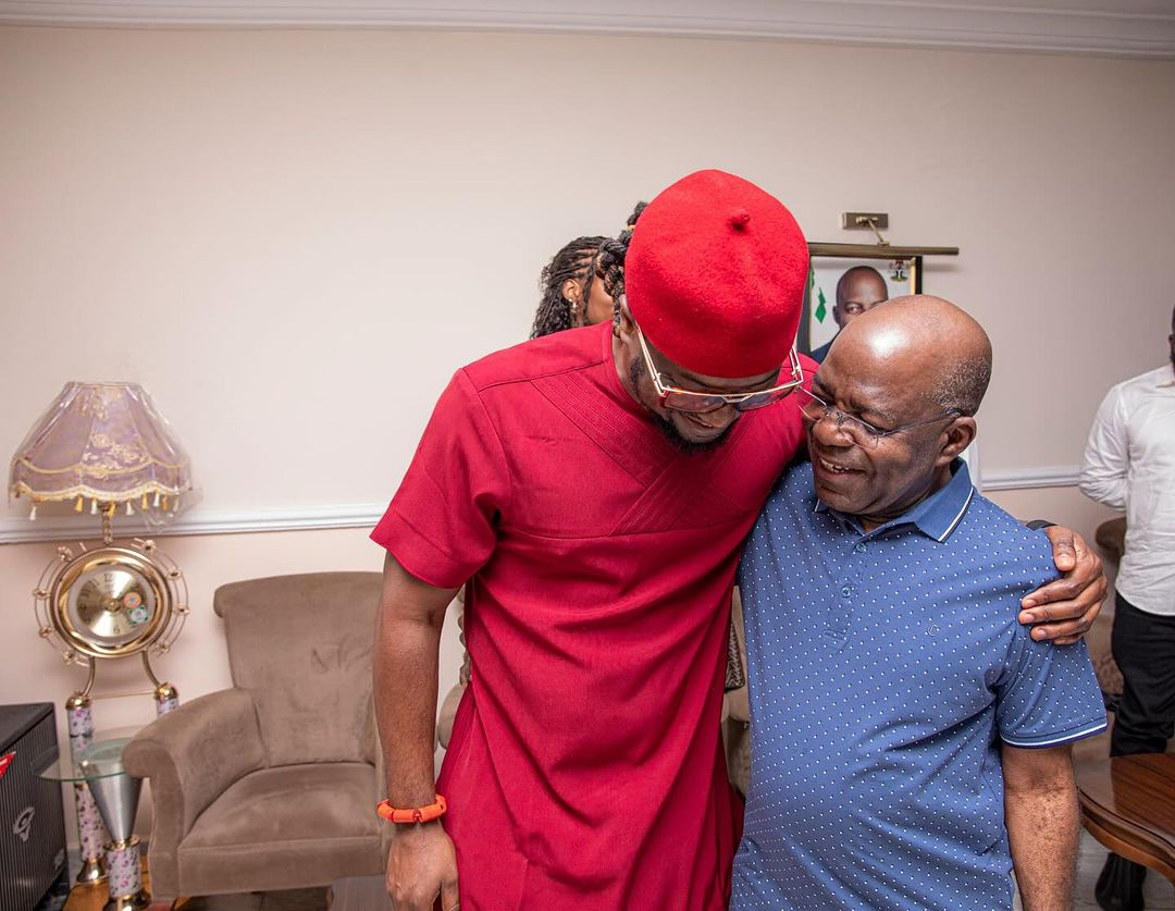 In Pictures:  Paul Okoye Yet To Go On Honeymoon, Visits Gov Otti In Abia