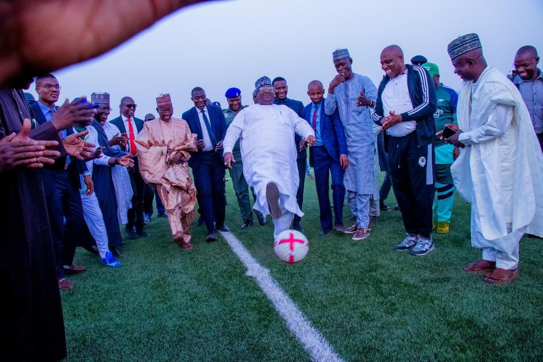 Gov Idris , SSG, Other Dignitaries At Birni Kebbi  Stadium For Friendly Match Between Kebbi Exco And Labour Union Leaders