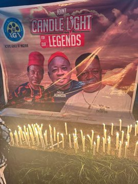 In Pictures: Candlelight Vigil Held For Mr Ibu, Amaechi Muonagor ,Zulu Adigwe In Abuja