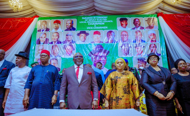 Gov Oborevwori Swears In New LG Chairmen In Asaba, Urges Modesty, Fiscal Discipline 