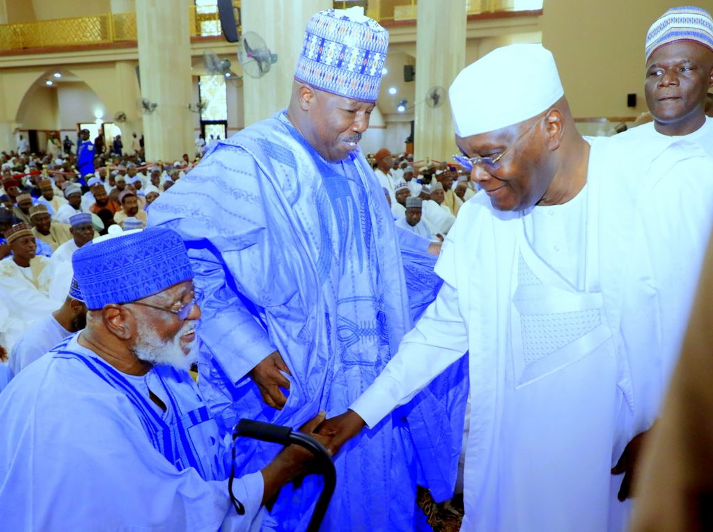 In Pictures: Abdulsalam, Ganduje, Nyako, Ali Modu Sherrif, Others Attend Laila Atiku’s Wedding At National Mosque