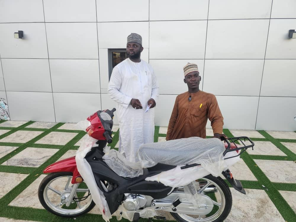 Gov Nasir Idris Gifts FUBK PwD Student Motorcycle