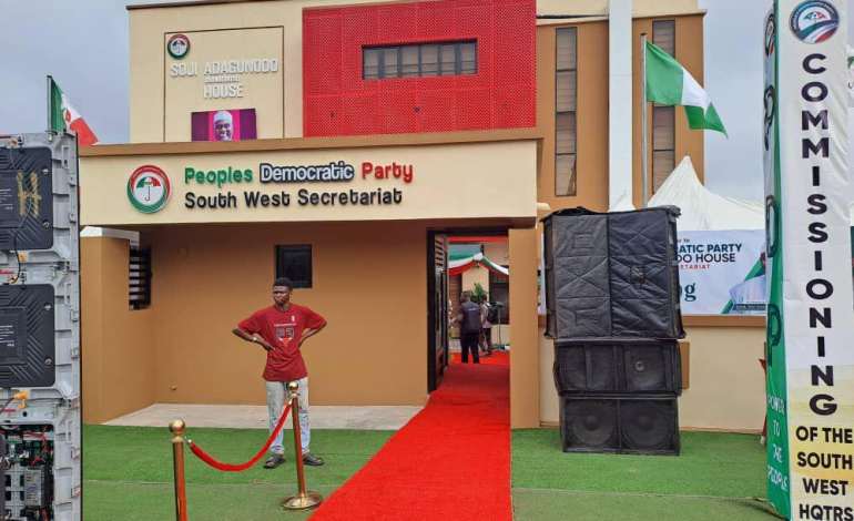 Veteran Politician Shuaib Oyedokun Proposes ‘Mafikuyomi’As Wall Inscription At Newly Inaugurated Southwest PDP Secretariat