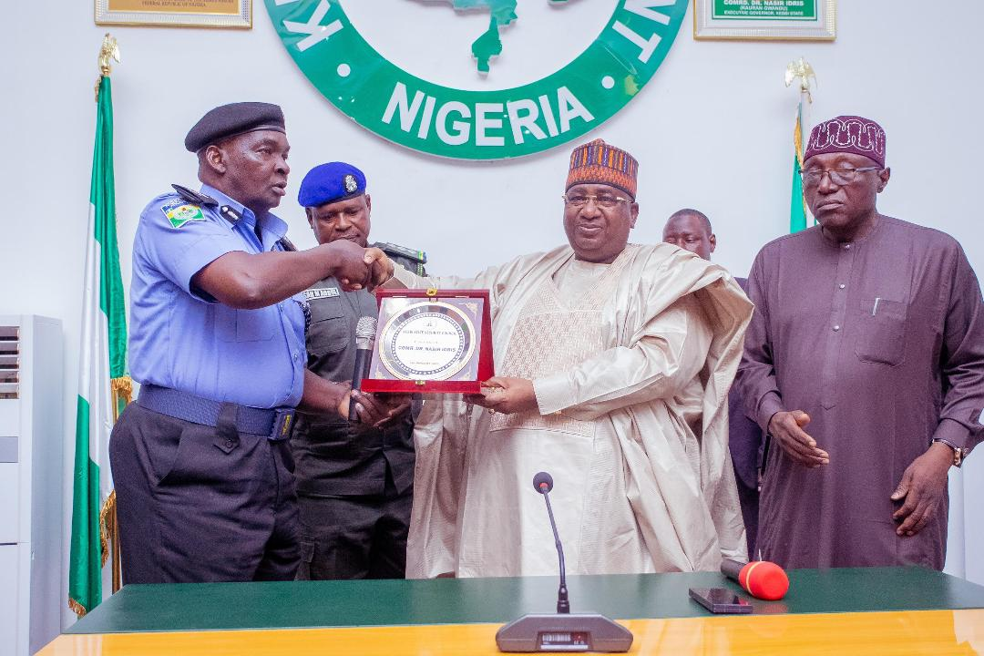 Gov Nasir Idris Receives Plaque Of Appreciation From Security Agencies During Security Meeting In Birni Kebbi 