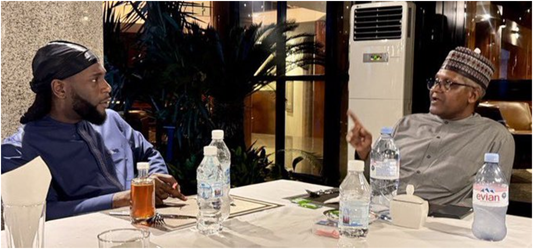 Dangote Breaks Fast With Burna Boy, Cecil Hammond In Lagos