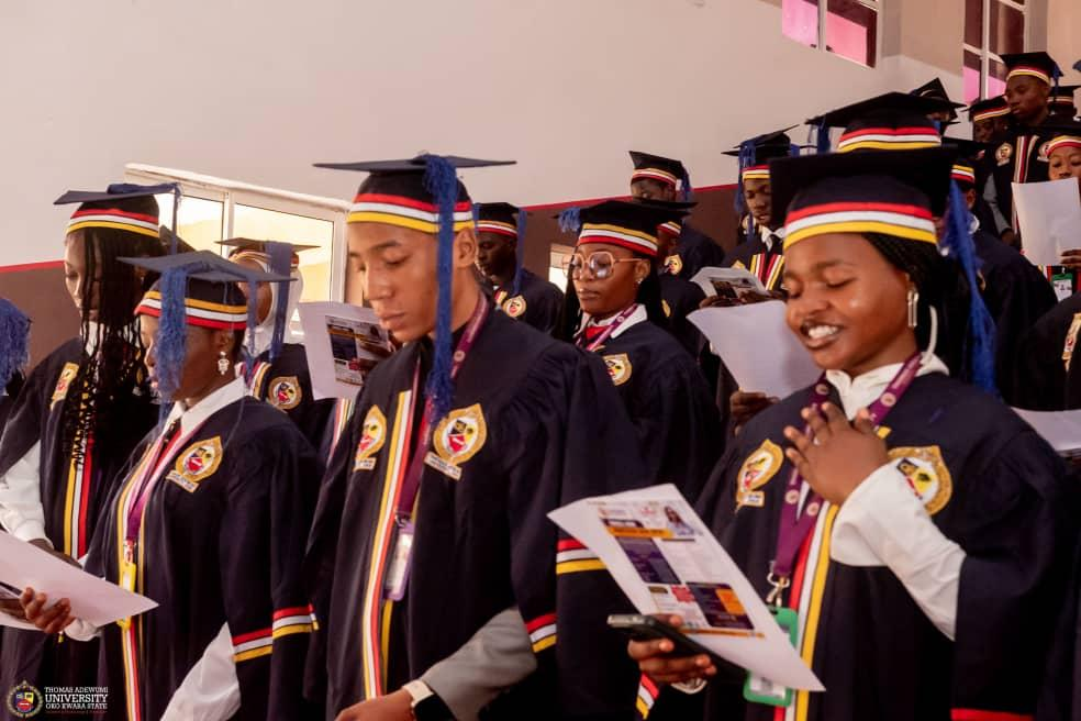 TAU 5th Matriculation Ceremony: Matriculants Urged To Be Good Ambassadors Of Their Families As VC Restates Commitment To ‘Quality Education’