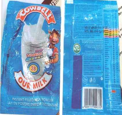 NAFDAC Issues Public Health Alert For Cowbell 12g Sachet