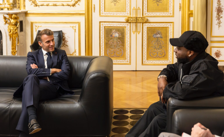 Davido Posts Pictures Taken During Meeting With President Macron