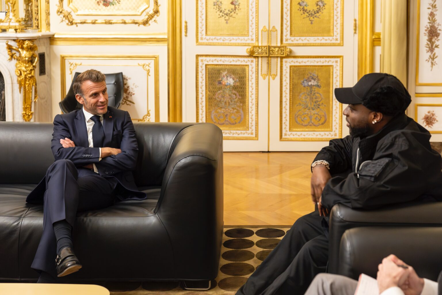 Davido Posts Pictures Taken During Meeting With President Macron