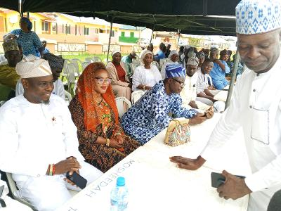 Femi Yusuf, AGF Salahudeen, Assembly Candidates, Other Ifelodun LG APC Bigwigs Attend Fidau Prayer Held For Late Nafisat Akano In Ilorin