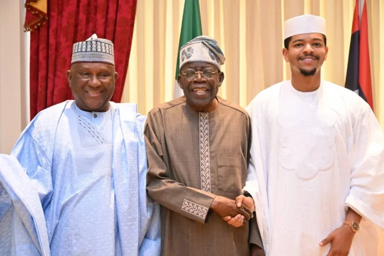 In Pictures: Billionaire Abdulsamad Rabiu And Son Visit President Tinubu To Celebrate Independence Day